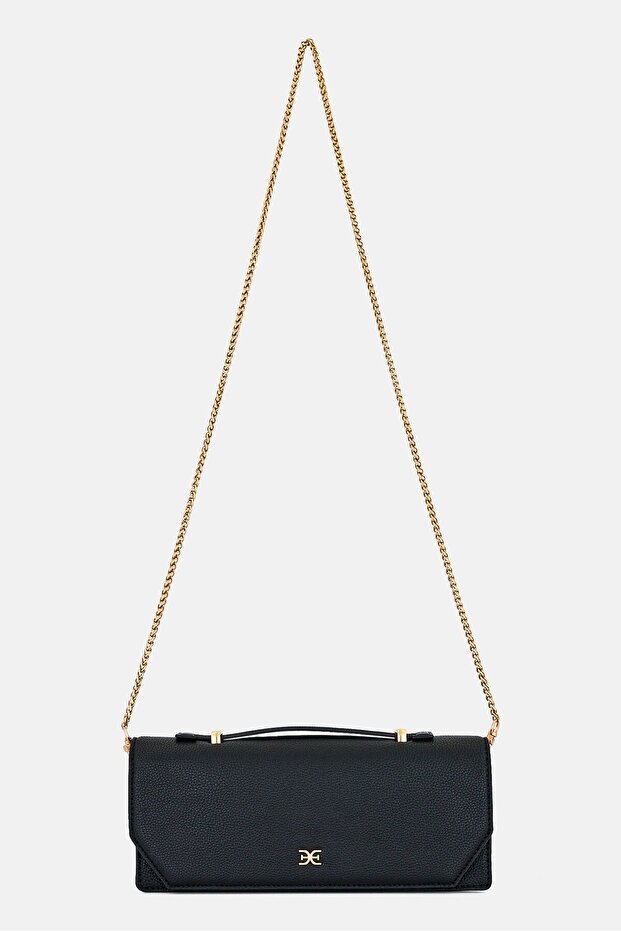 Women Brand Logo Crossbody Bag, Black