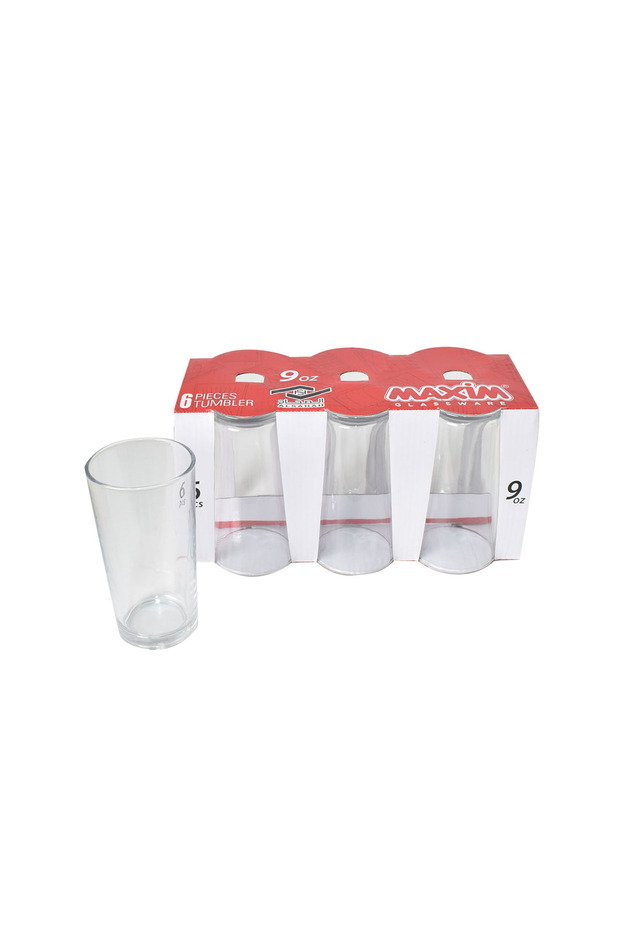 Transparent Glass Cups Set 6 Pieces MAS8403
