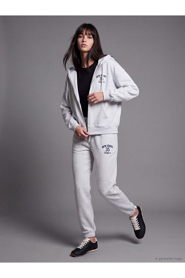 Esvab • Modern & Distinctive Printed Women's Jogger Sweatpants with Waist Cord