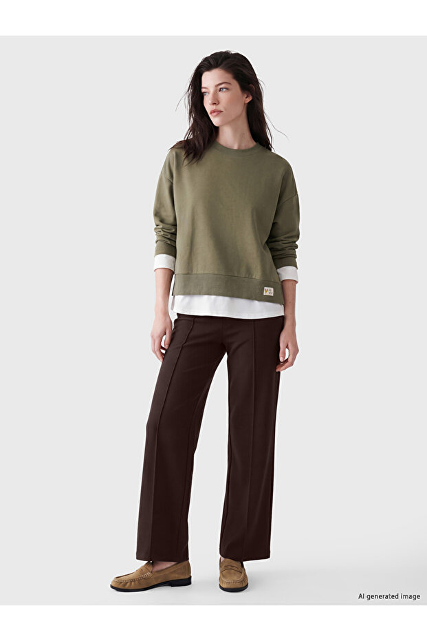 Özmarka New Season Brown Soft Touch Women's Sweatpants