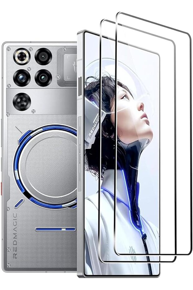 [عبوة من قطعتين] واقي شاشة لهاتف ZTE Nubia Red Magic 11S Pro/11S Pro+/11 Pro / 11 Pro+، تغطية كاملة 9H