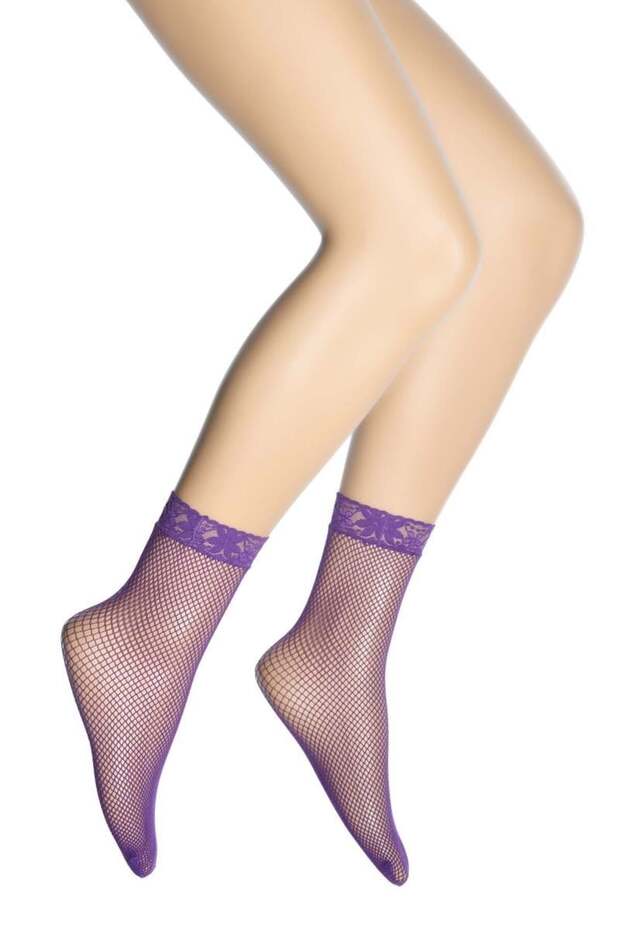 Women's Fishnet Socks - Purple