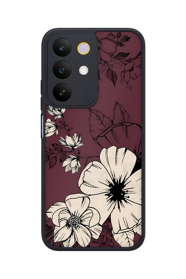 C85 5g Compatible Vintage Flowers Patterned Shockproof Case with Camera Protection