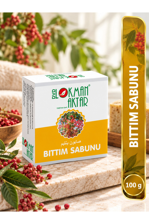 Lokman Aktar Bıttım Soap 100 g – Traditional Bıttım Solid Soap – Hair, Face and Body Cleansing – Natural Care Soap