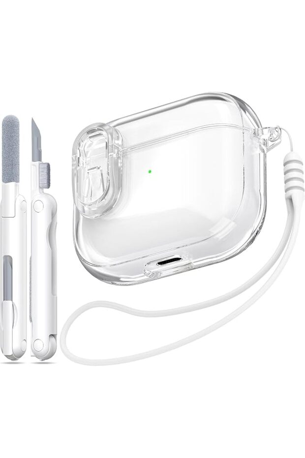 حافظة Airpods من الجيل الثالث مع قفل آمن، حافظة واقية من مادة TPU الناعمة ذات الجودة العسكرية ومقاومة للصدمات.
