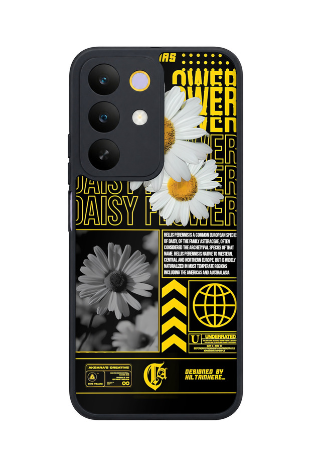 C85 5g Compatible Asteraceae Patterned Camera Protected Shockproof Case