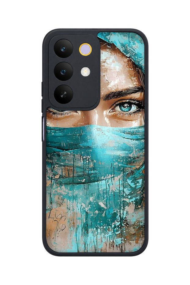 C85 5g Compatible Turquoise Patterned Camera Protected Shockproof Case