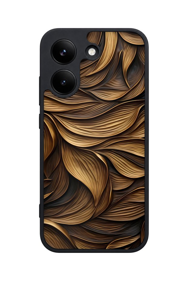 X8 Pro Compatible Gold Leaf Patterned Camera Protected Shockproof Case