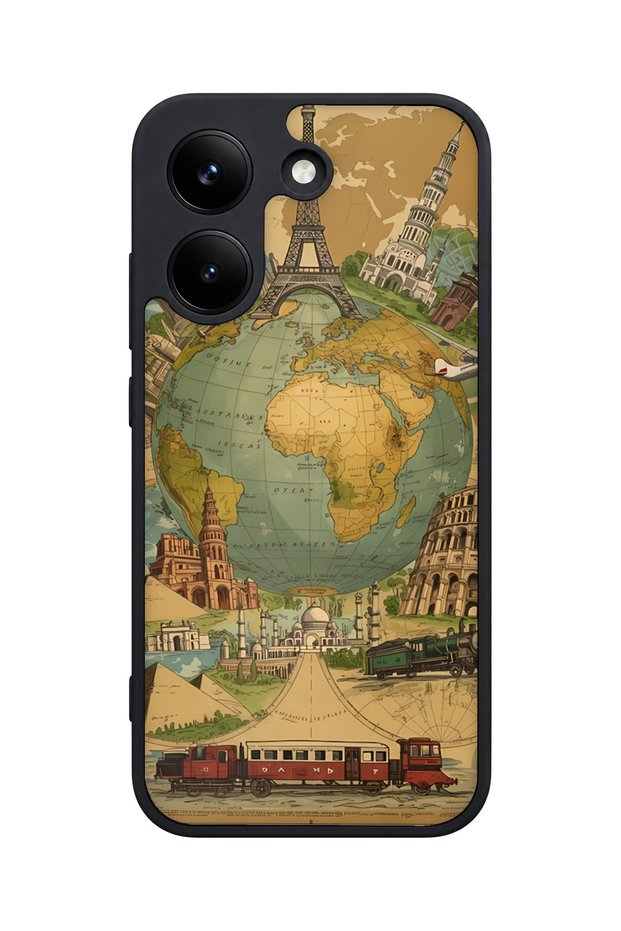 X8 Pro Compatible Travel Patterned Camera Protected Shockproof Case