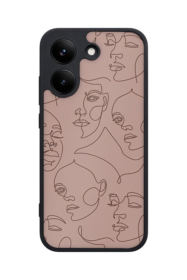 X8 Pro Compatible Lineart Patterned Camera Protected Shockproof Case