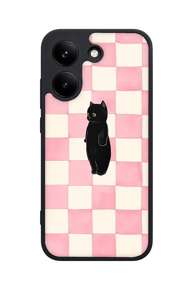 X8 Pro Compatible Black Cat Patterned Camera Protected Shockproof Case