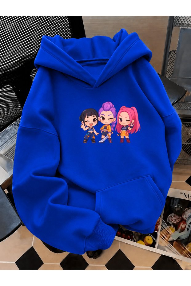 Unisex Children's Hooded Sweatshirt Printed 3 Thread Threaded Winter Hoodie