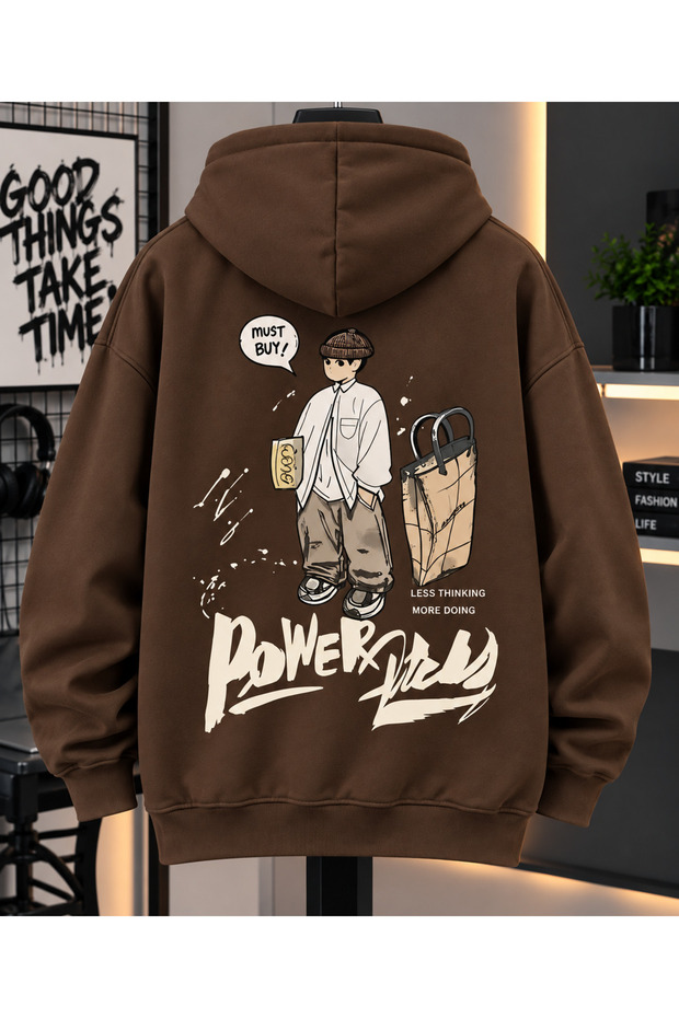 Hooded Sweatshirt Featuring a Striking Back Print That Reflects a Casual and Modern Style.