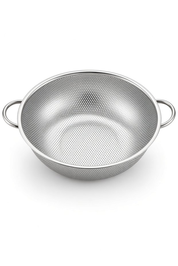 22 cm Stainless Steel Rice Pasta and Vegetable Washing Strainer with Double Handles Perforated Metal Strainer Small Size
