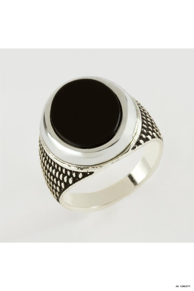 CONCEPTA Round Metal Men's Ring, Silver (214732), Color 21