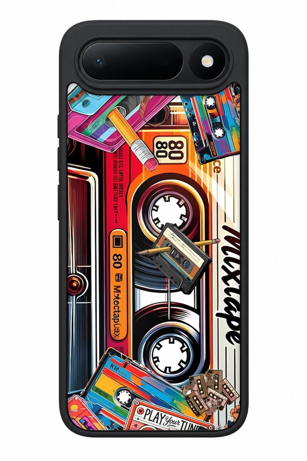 Spark 50 5g Compatible Cassette Patterned Camera Protected Shockproof Case