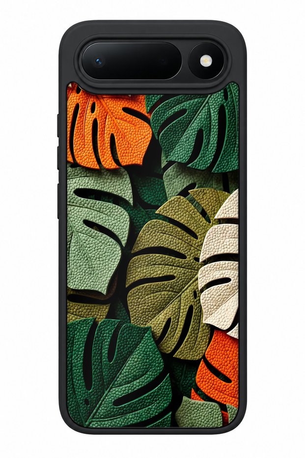 Spark 50 5g Compatible Monstera Patterned Shockproof Case with Camera Protection