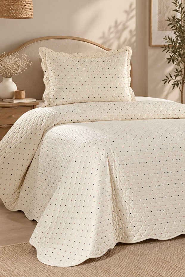 Serelina Colorful Embroidered Single Velvet Bedspread | 180X240 cm | Soft Texture, Stylish and Elegant Design
