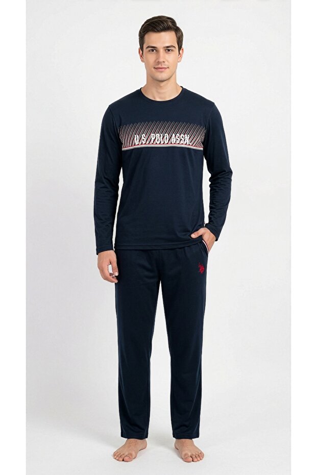 Men's Navy Blue Pajama Set