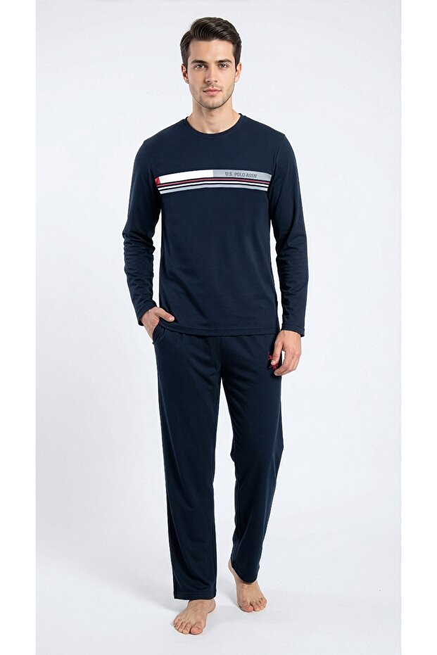 Men's Navy Blue Pajama Set