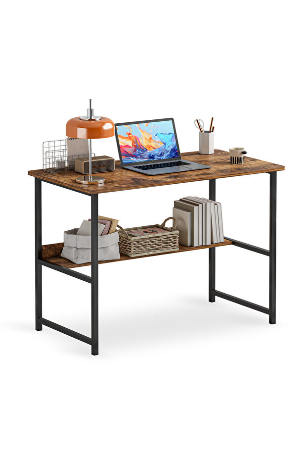 Ergonomic Computer Desk with Bookshelf - Modern Simple Style Writing Table for Home Office, Gaming & Study - Compact 90x44x73cm