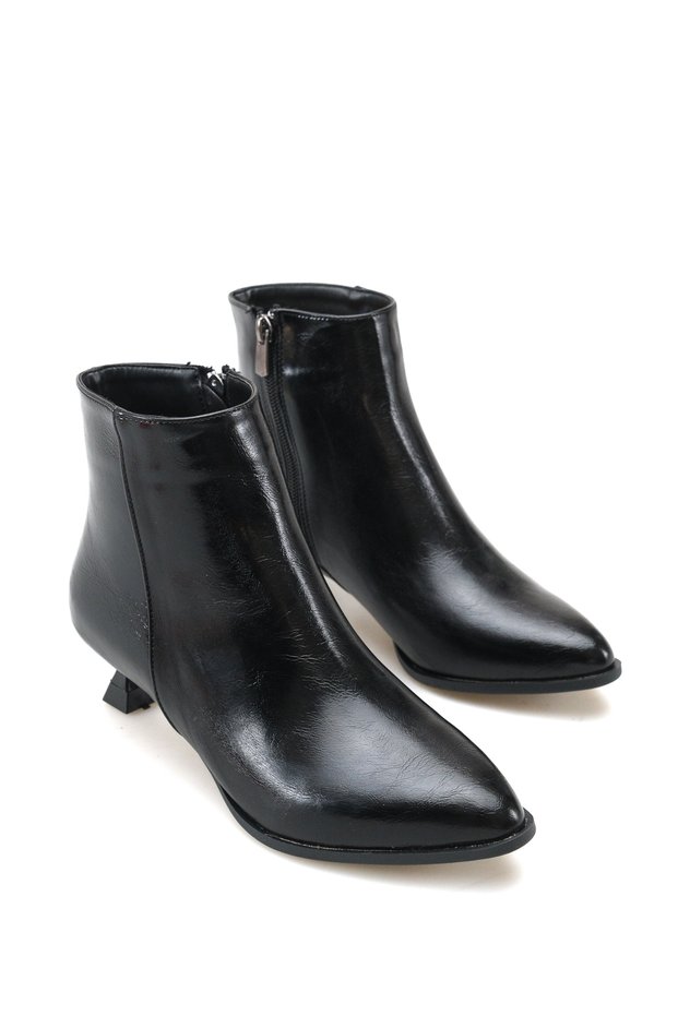 Vega Serena Women's Heeled Boots 0012700 Black Wrinkled Patent Leather