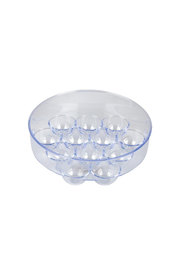 Transparent Round Plastic Egg Carton 12 Pieces