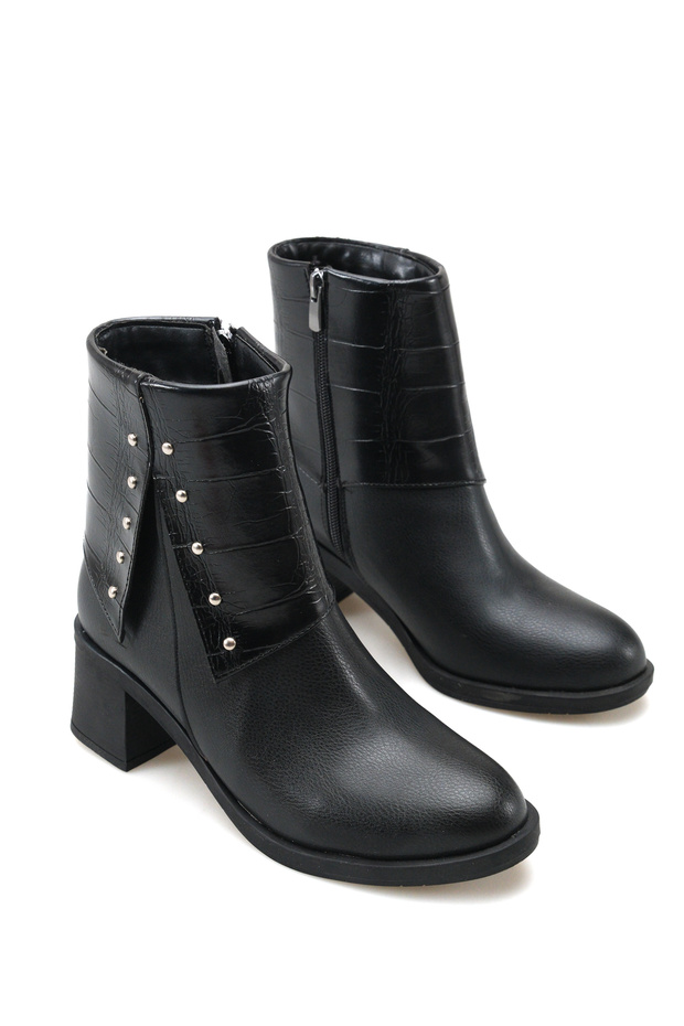 Rhea Luce Women's Heeled Boots 001208 Black Skin