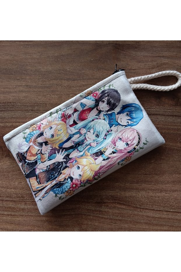 Owl Bag Colorful Stage Hatsune Miku and Friends Patterned Design Wallet Pen Holder Bag Organizer