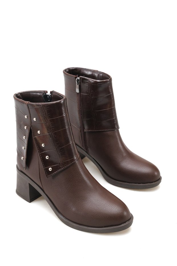 Rhea Luce Women's Heeled Boots 001208 Brown Skin