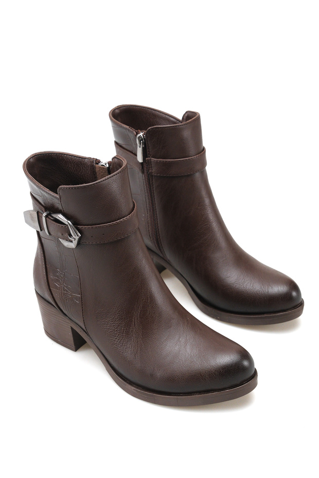 Luna Lila Women's Heeled Boots 00122673 Brown Skin