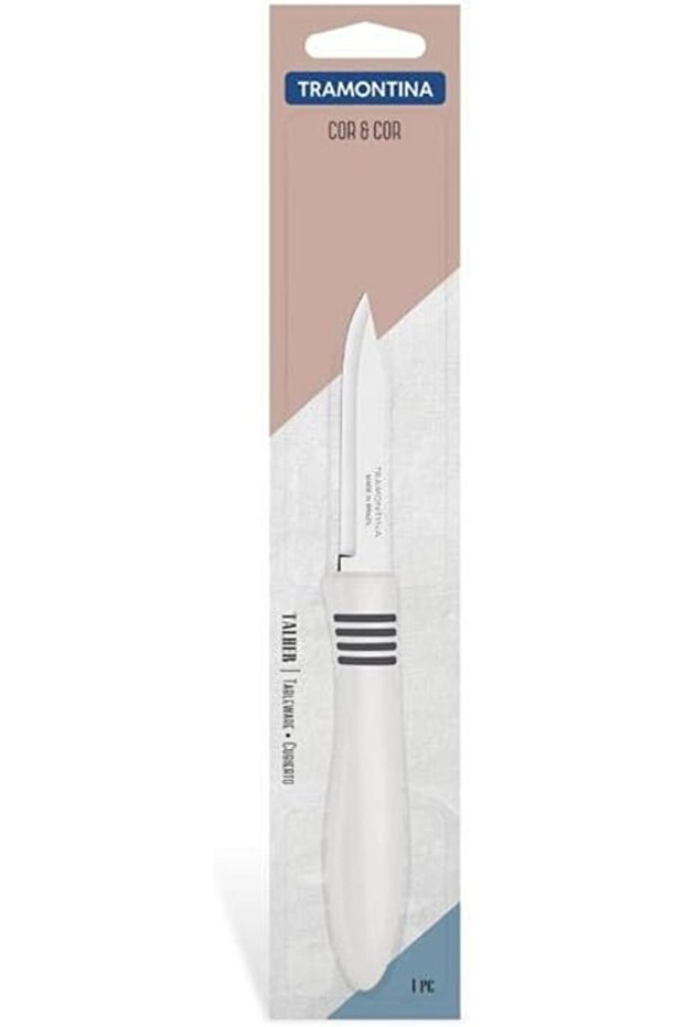 PARING Knife 3 pc - Black, White, Grey - TRAMONTINA, Brazil