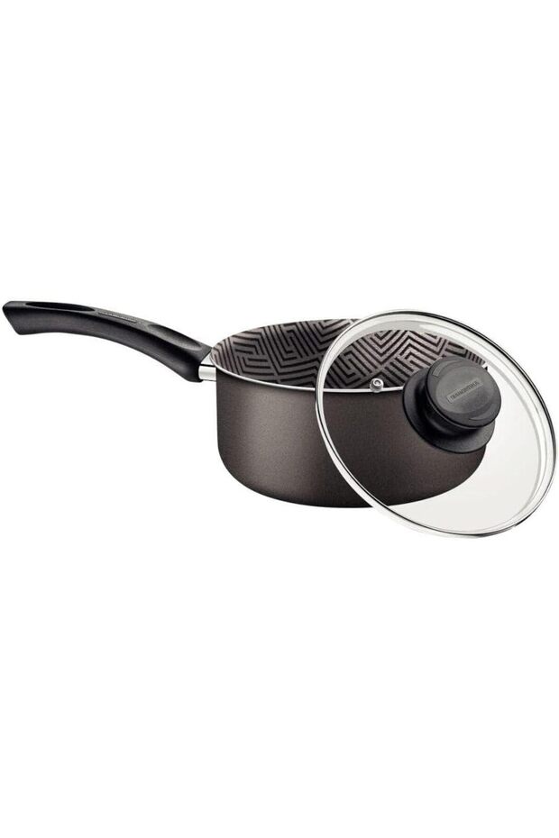 Paris Aluminum Sauce Pan with Interior and Exterior Starflon Max Lead Nonstick Coating with a Glass Lid, 20 cm 2,9 L