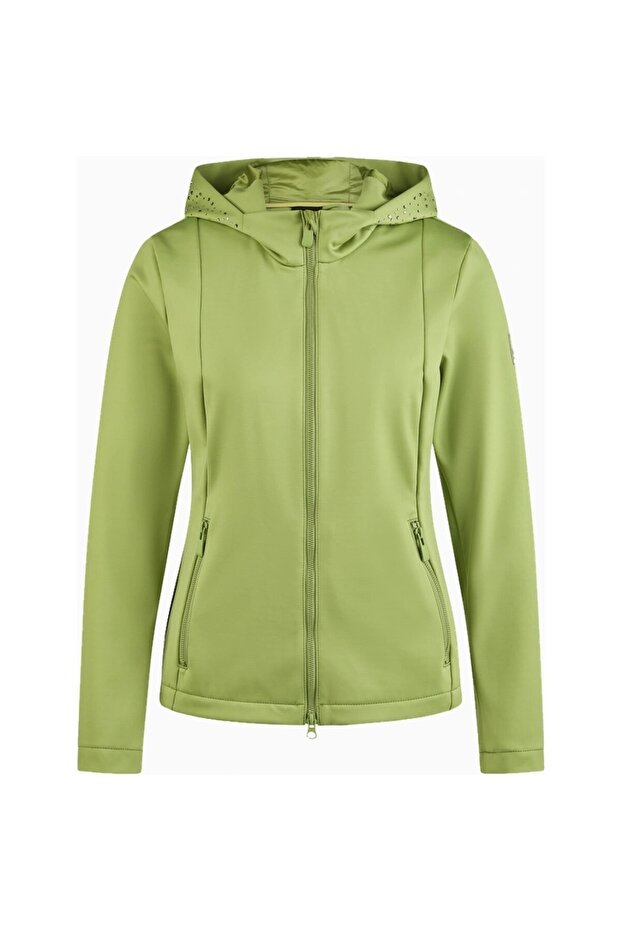 Selection 1045 Stone Detailed Luxury Fleece Women's Sports Jacket