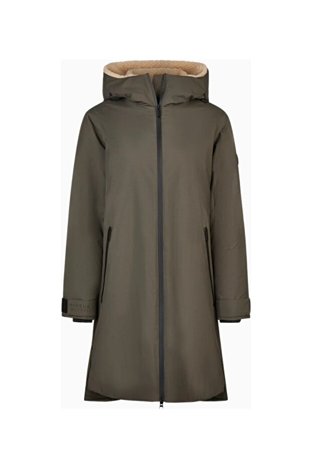 8022 Sports Waterproof Long Women's Coat with Hood