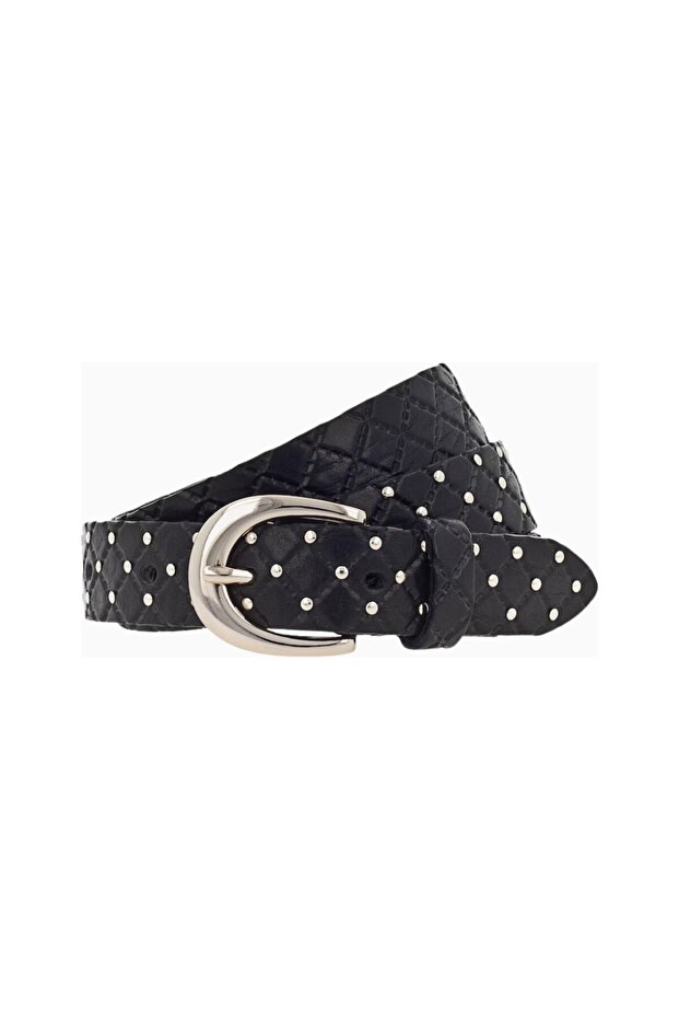 Stylish Metal Embellished, Handmade 100 cm Leather Belt, Modern and Elegant Design
