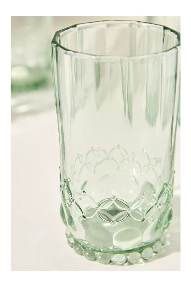 Savannah Cut Patterned Soda Glass Tumbler Set of 4