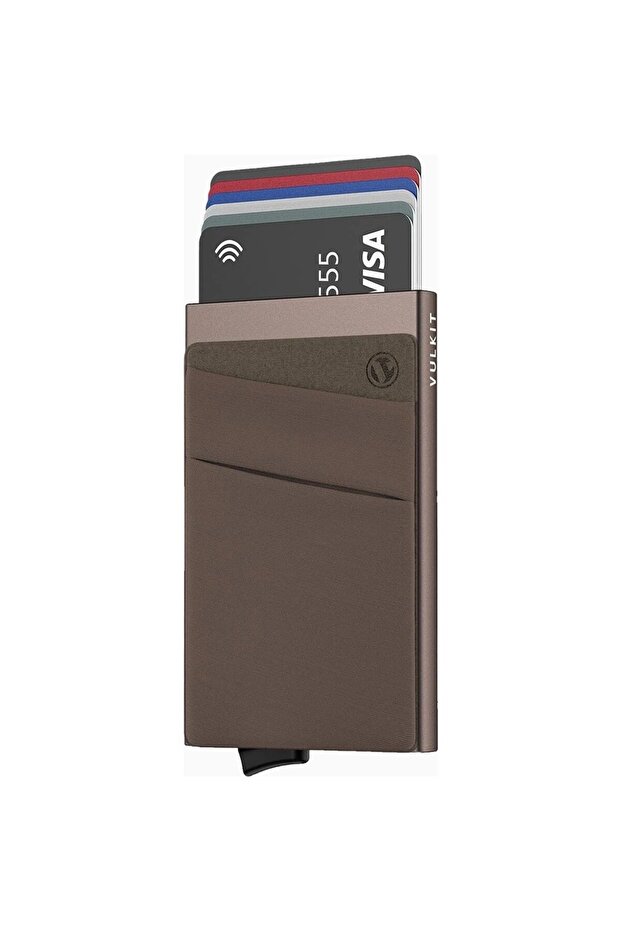 Rfid Protected Mini Unisex Card Holder Wallet with Coin Compartment