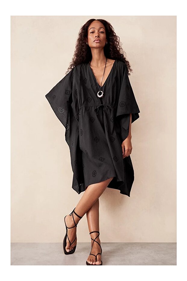 Organic Cotton Broderie Women's Kaftan