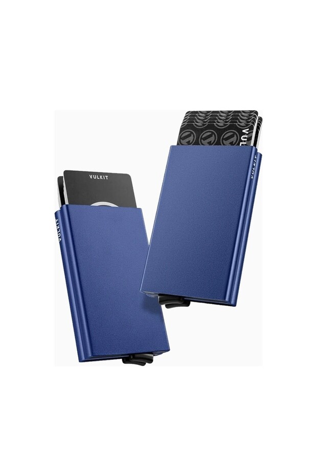 Rfid Nfc Protected Metal Dual Card Minimal Men's Card Holder Wallet
