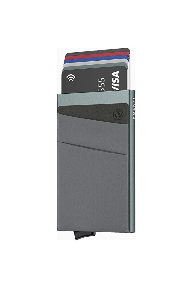 Rfid Protected Mini Unisex Card Holder Wallet with Coin Compartment
