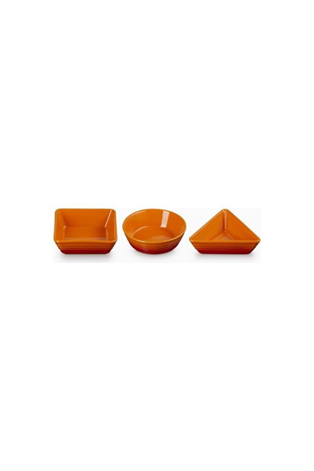3-Piece Stone Ceramic Tapas and Sauce Bowl Set