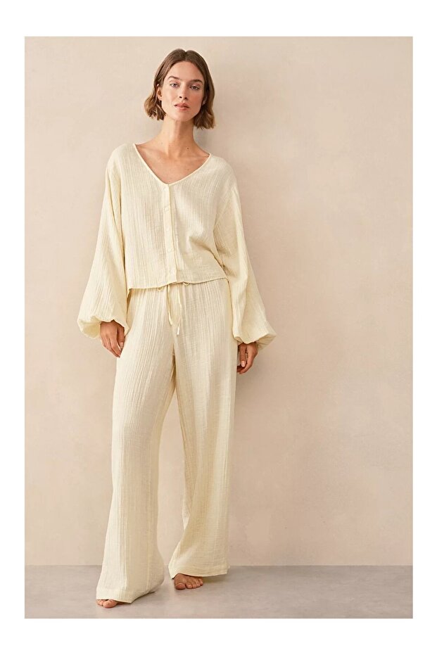 Organic Double Layer Cotton Boho Women's Pajama Set