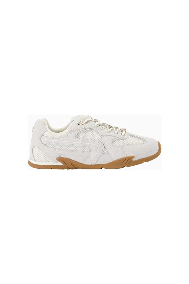 Lather Suede and Mesh Detailed Women's Sneaker