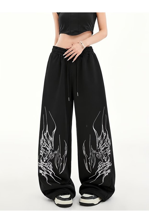 Gothic Printed Oversize Baggy Unisex Sweatpants