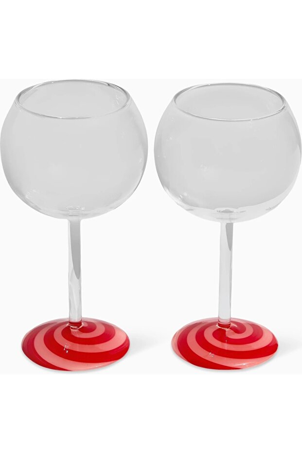 Swirl Set of 2 Borosilicate Handmade Glass Cups