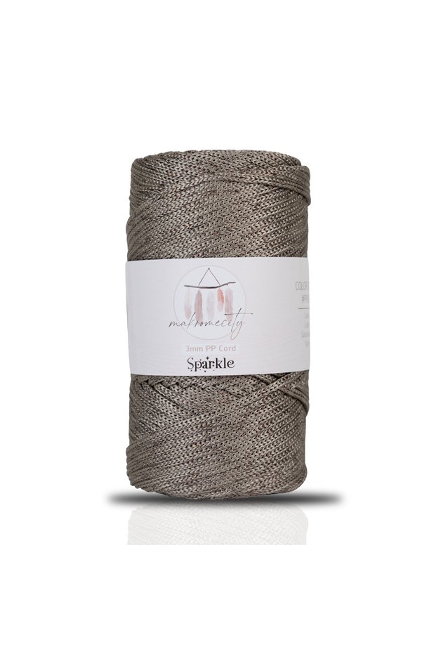 Premium Glittery 3mm - 250 Gr Polyester Macrame Rope Mink 230 m Polyester Macrame Rope Supla Rope and Bag Thread