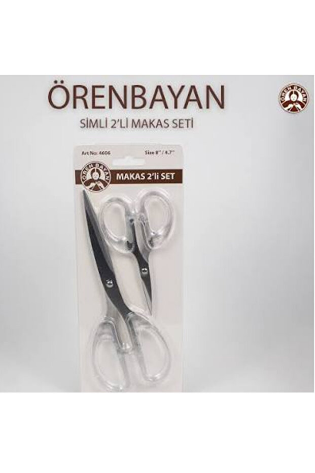 Double Scissors Set of 2 White