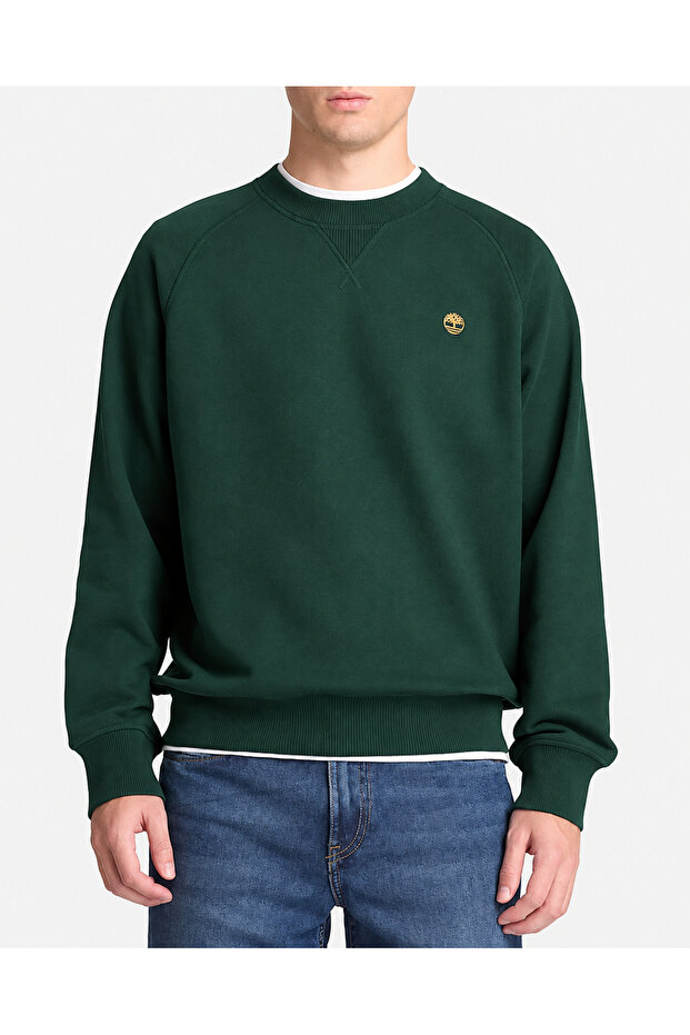 Men's Sweatshirt Crew Neck Regular Fit Logo Embroidered Basic Long Sleeve Casual Model Tbc0Yhbaea11