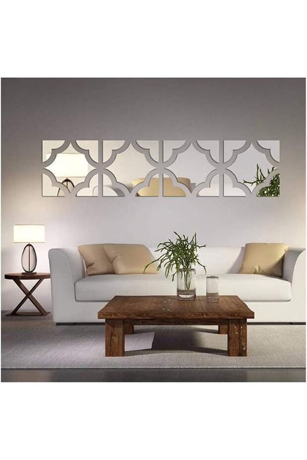 3d Mirror Wall Stickers, Acrylic Crystal Art Self-Adhesive Removable Reflective Tiles, Square